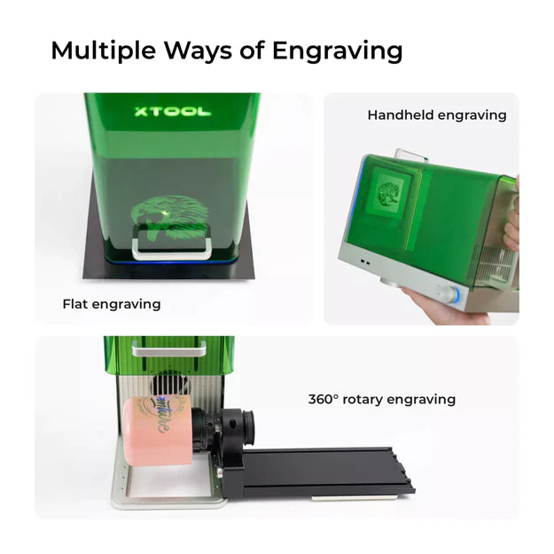 xtool f1's multiple ways of engraving