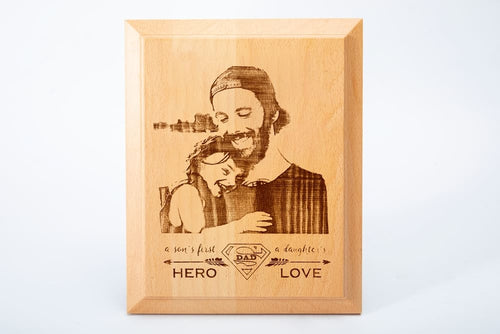 laser engrave photo on wood