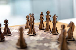 wooden anniversary gifts - wooden chess set