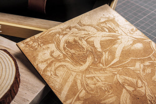 laser engraving on wood