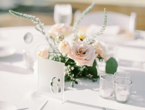 Decoupe Laser - Numéro de Table en Acrylique de Mariage 