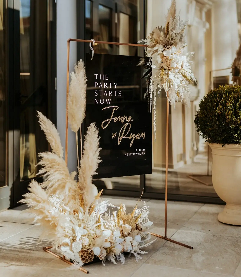 laser cut acrylic wedding welcome sign