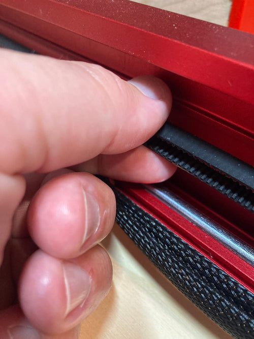 laser engraver belt tension inspection