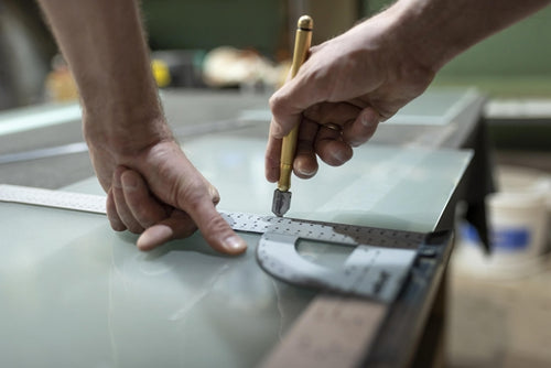 cutting plexiglass with a utility knife