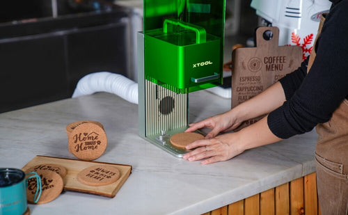 personalize wooden coasters with a laser engraver