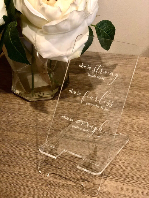 personalized acrylic phone stand for mom