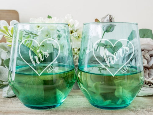 diy personalized wedding gift ideas - engraved glassware
