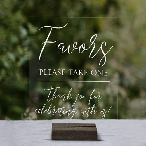 laser engraving projects - custom engraved wedding favor signs