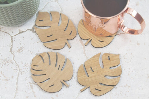 plywood projects - wooden coasters set