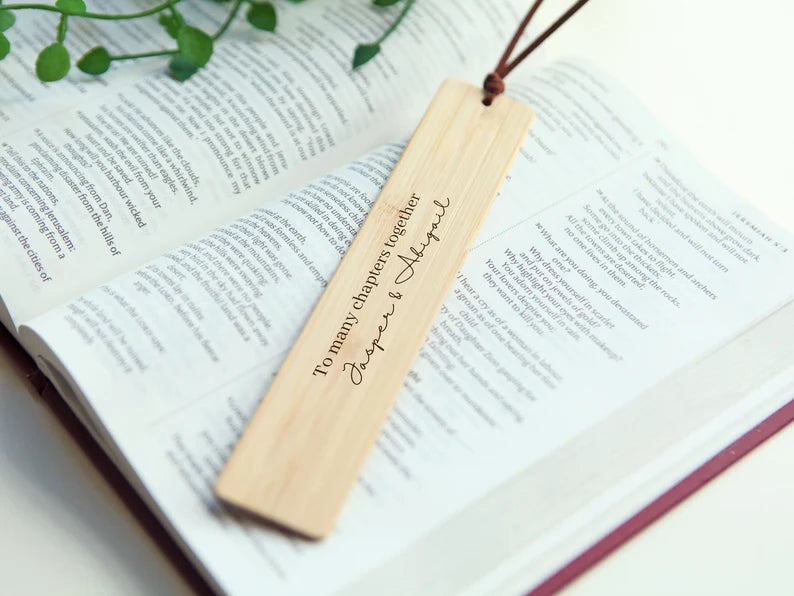 personalized wooden bookmark for mom