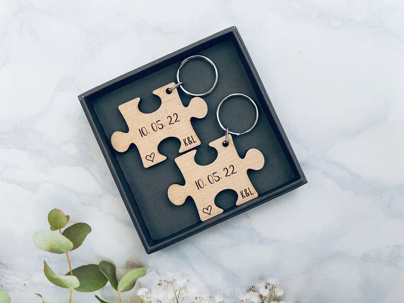 wooden anniversary gifts - wooden keychains