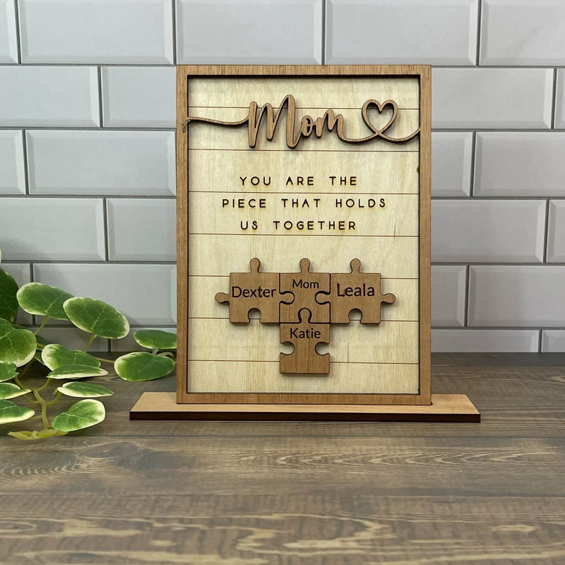 personalized mom puzzle display