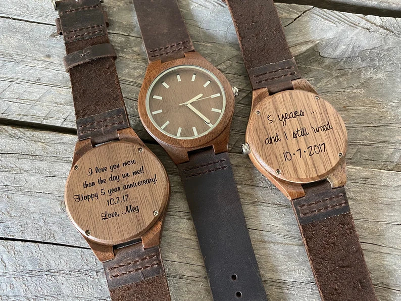 cadeaux d'anniversaire de bois - montre en bois