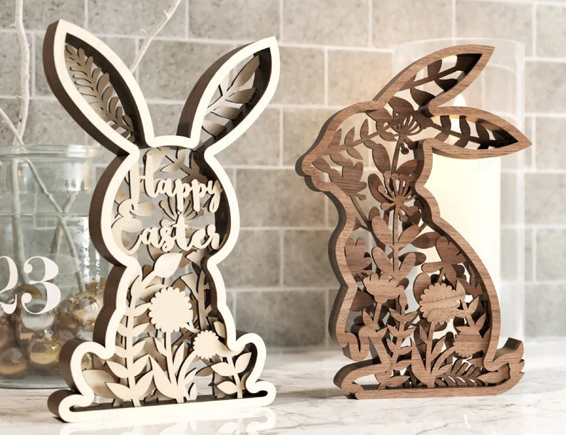 easter decor ideas - standing bunny centerpiece