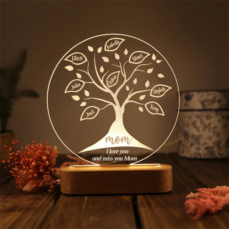 personalized acrylic nightlight for mom