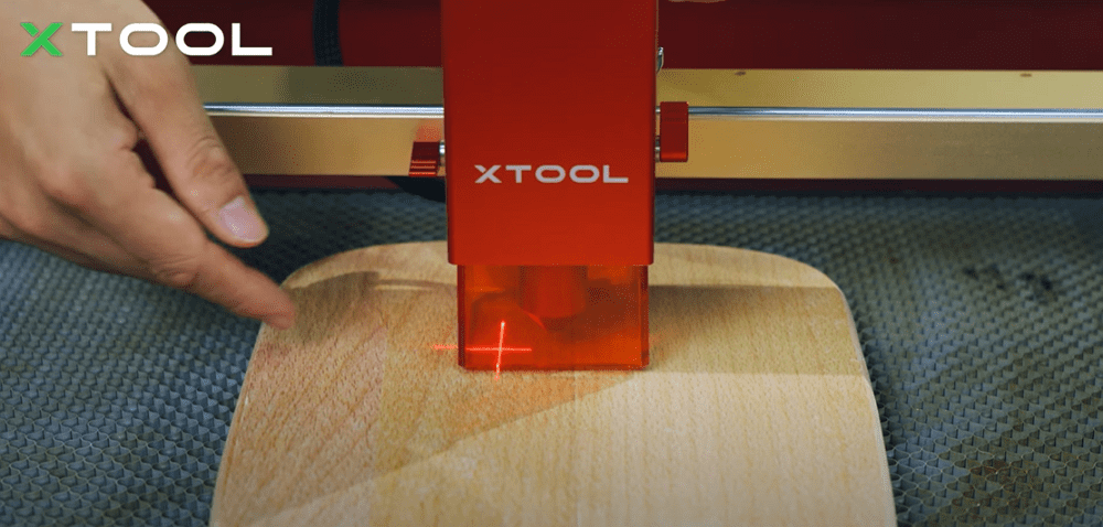 the red cross turns up after turn on xTool D1 pro's switch