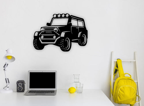 wood wall art - jeep