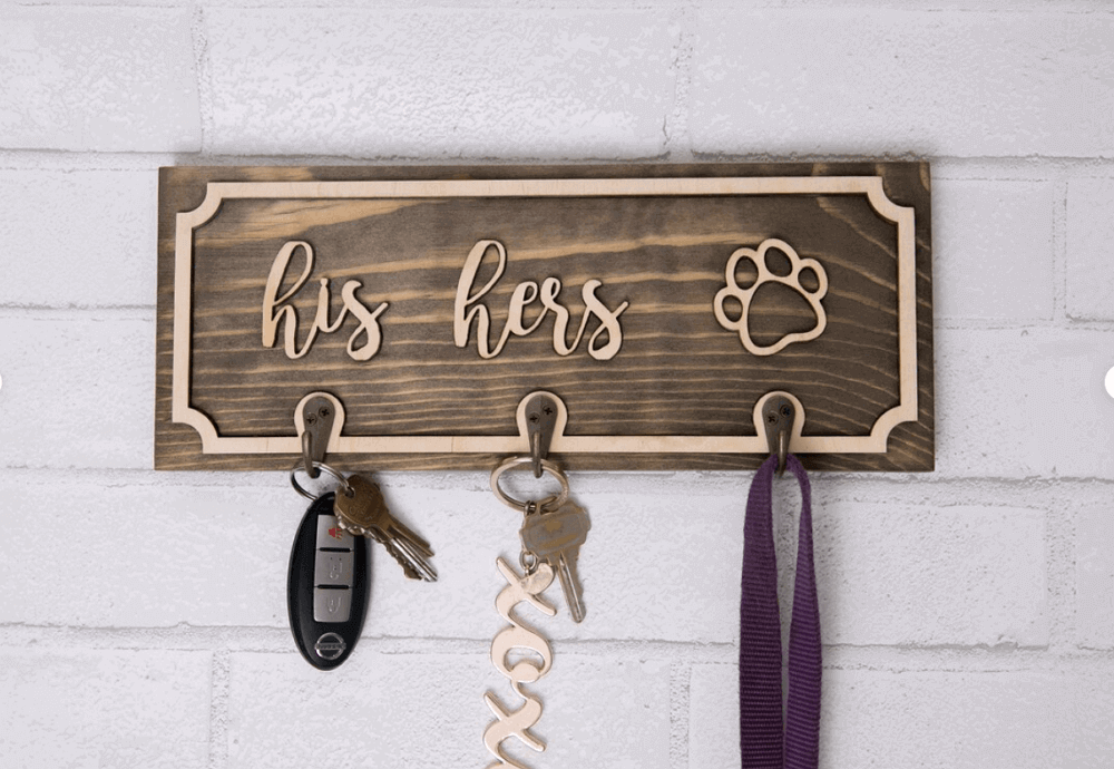 laser cutter projects - wall-mounted key holders