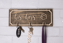 wooden anniversary gifts - wooden key rack