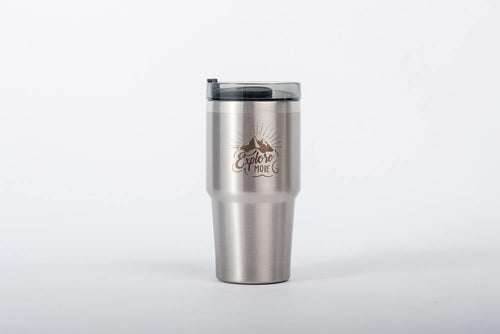 laser engraved stainless steel tumbler