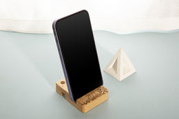 wooden anniversary gifts - wooden phone stand