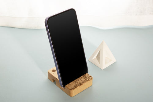 cadeaux d'anniversaire en bois - support de téléphone en bois