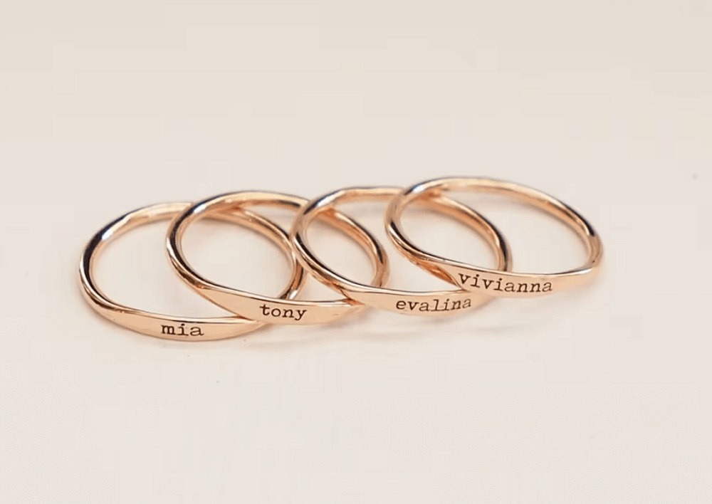 laser engraving projects - skinny rings