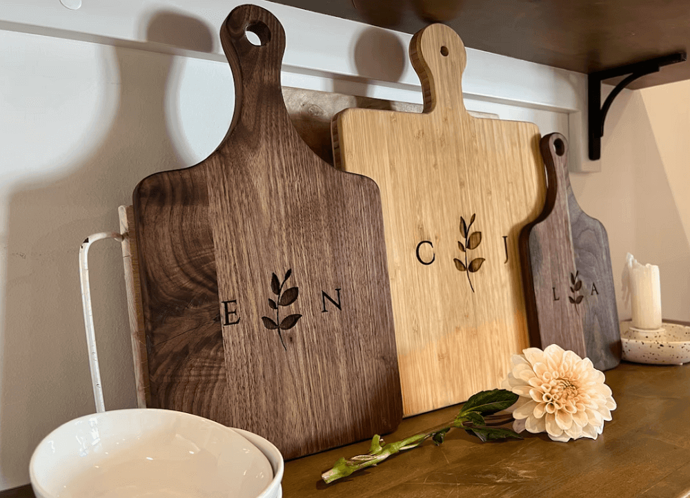 laser engraver projects - engraved charcuterie boards