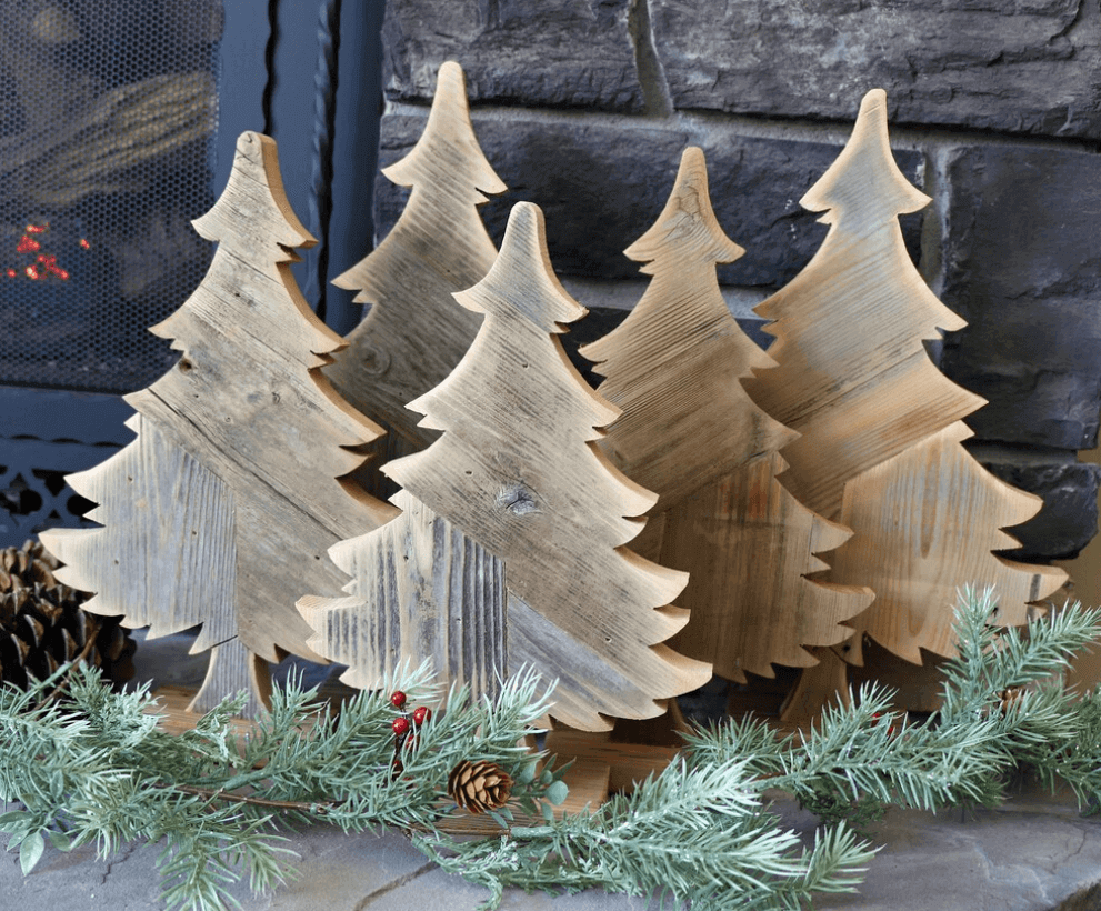 laser cutting ideas - wooden christmas trees