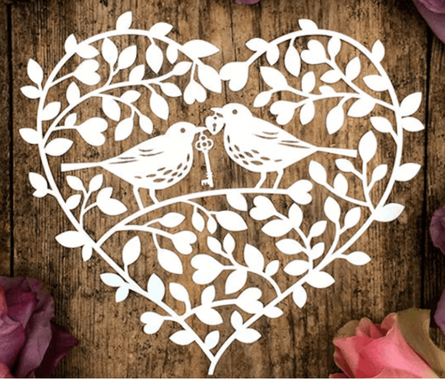 laser cutter projects - papercut wreath