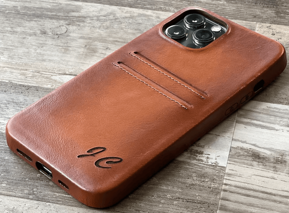 laser cutter projects - leather phone case