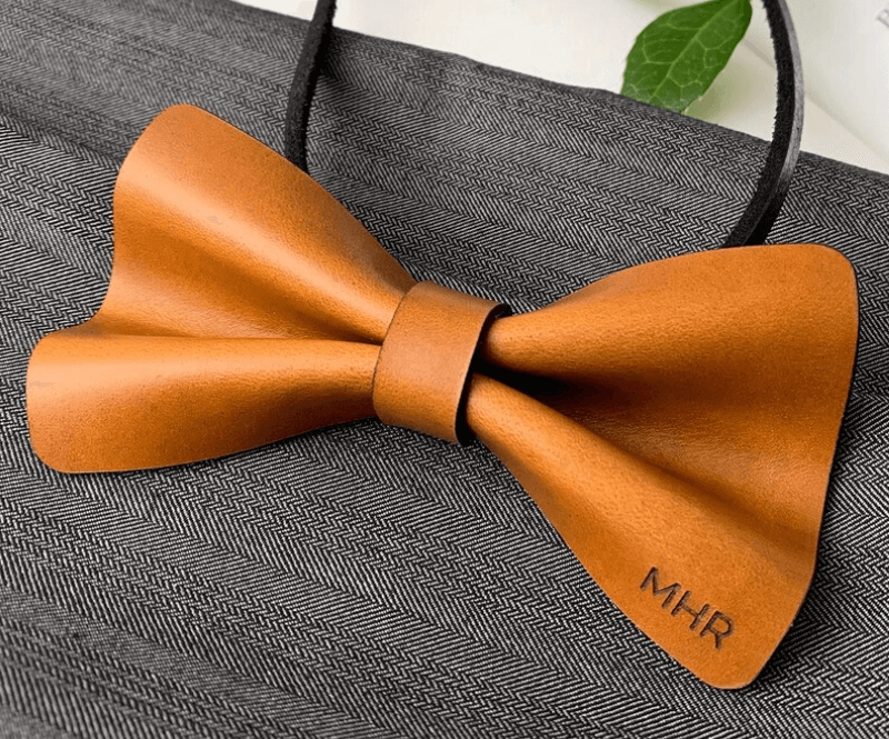 laser cutter projects - leather bow ties