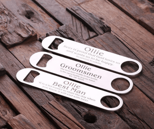 laser engraving ideas - stainless steel bttle openers