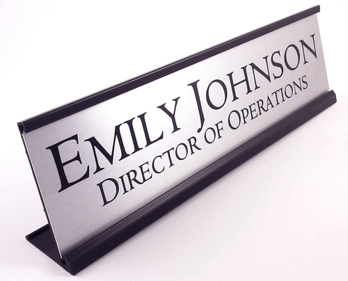 laser engraving ideas - metal nameplate