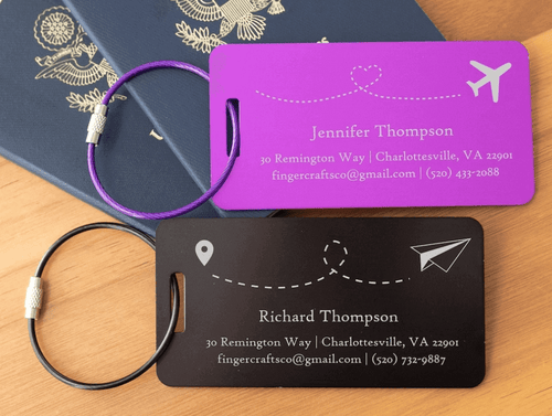 laser engraving ideas - engraved luggage tags