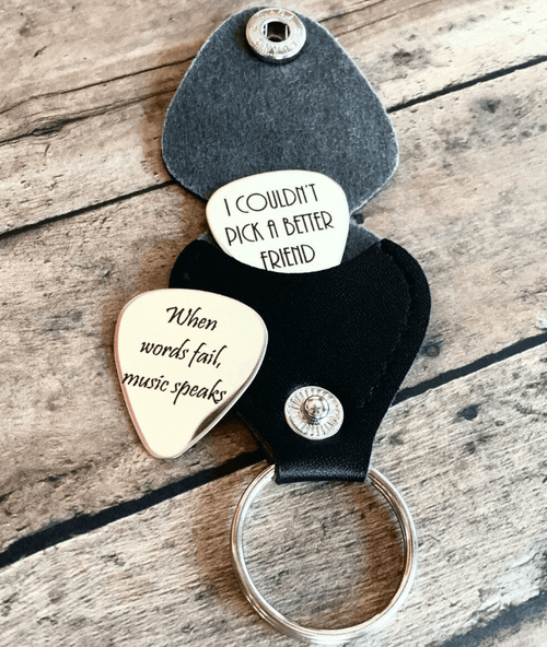 laser engraving ideas - engraved metal guitar picks