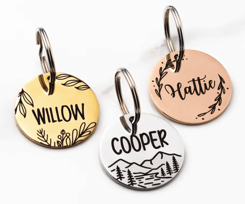 laser engraving ideas - metal pet tags