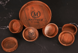 wood anniversary gifts - engraved wooden bowls