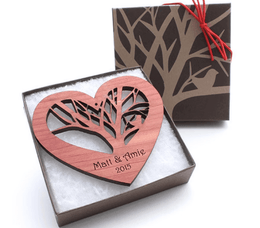 wood anniversary gifts - wooden ornaments