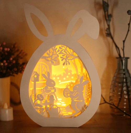 easter decor ideas - easter bunny shadowbox