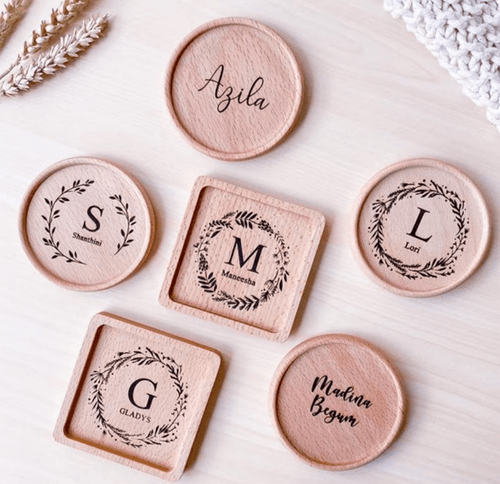 personalized wooden coasters for mom