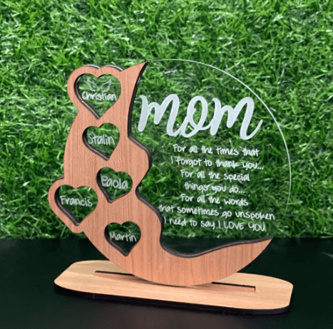 personalized acrylic display for mom