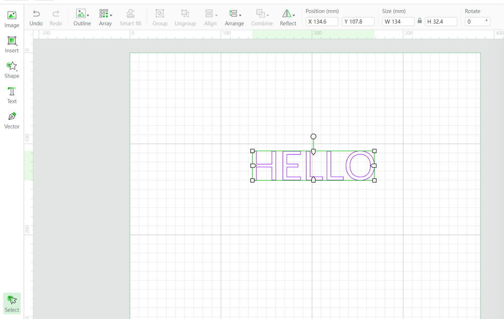 convert text to outlines for laser cutting