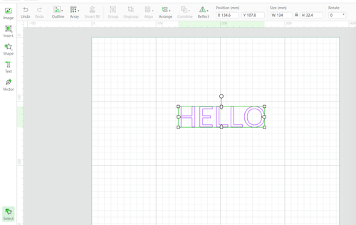 convert text to outlines for laser cutting