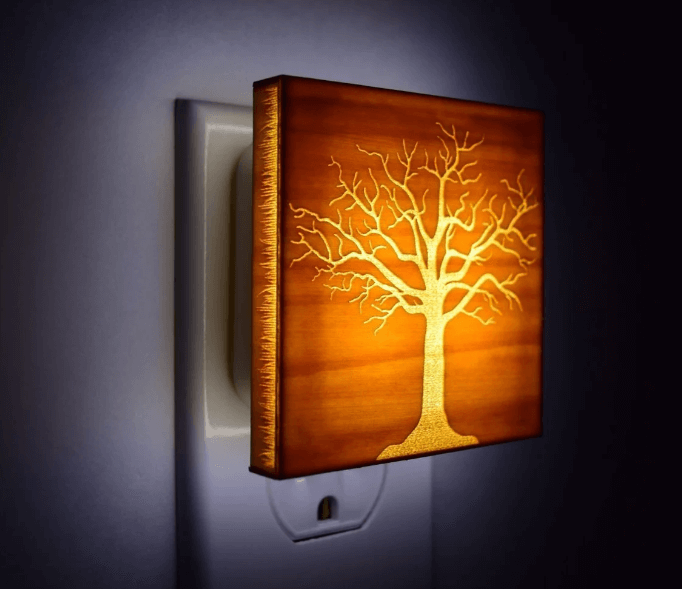 laser cutter projects - wall mounted night light