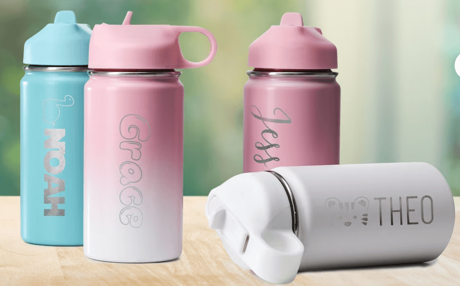 laser engraver projects - personalized engraved water bottle