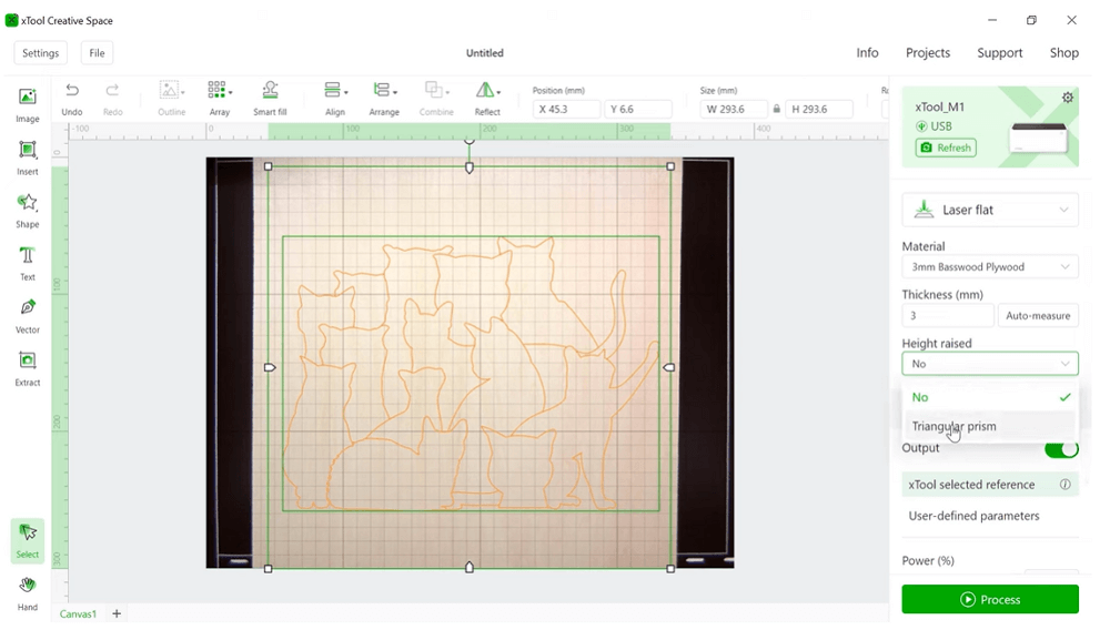 place the laser cut puzzle outline on the wood