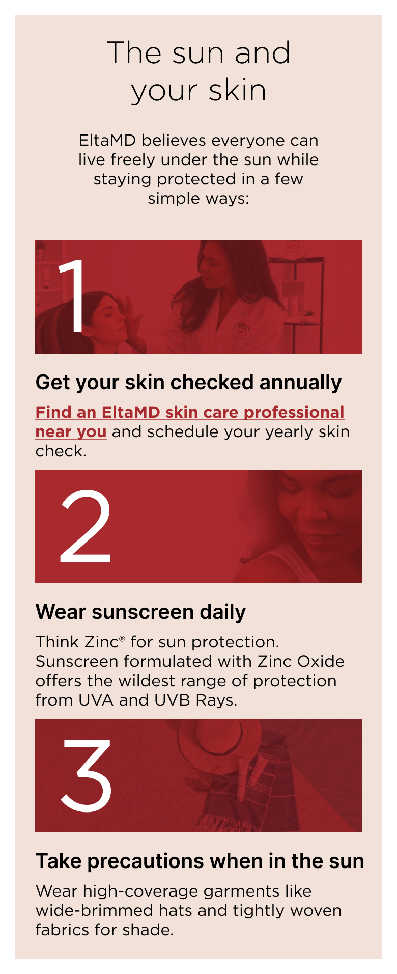 The sun and your skin infographic. 
