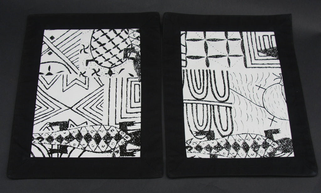Placemat Bushman Wall Art Black And White Cave Art Cultures