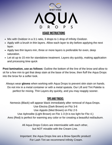 Infinity Aqua Drops Instructions for use